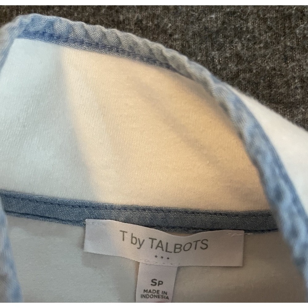 T by Talbots Pullover Sweatshirt Women's Striped Size Small Petite - Picture 3 of 9